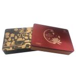 PMS Offset Printing Rectangle Vintage Tin Can With Embossed Lid