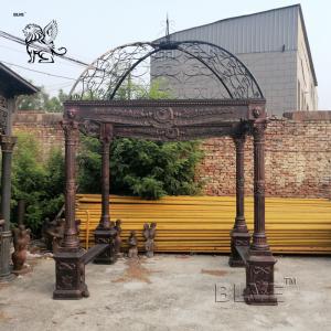 Buy cheap Antique Iron Gazebo Wrought Iron Pavilion Garden Metal Large European Style Outdoor Decorative product