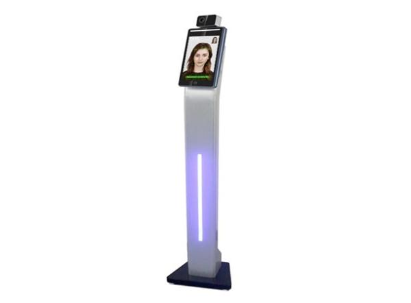 Facial Recognition Thermometer Kiosk , 0.5-1.5m Thermal Body Temperature