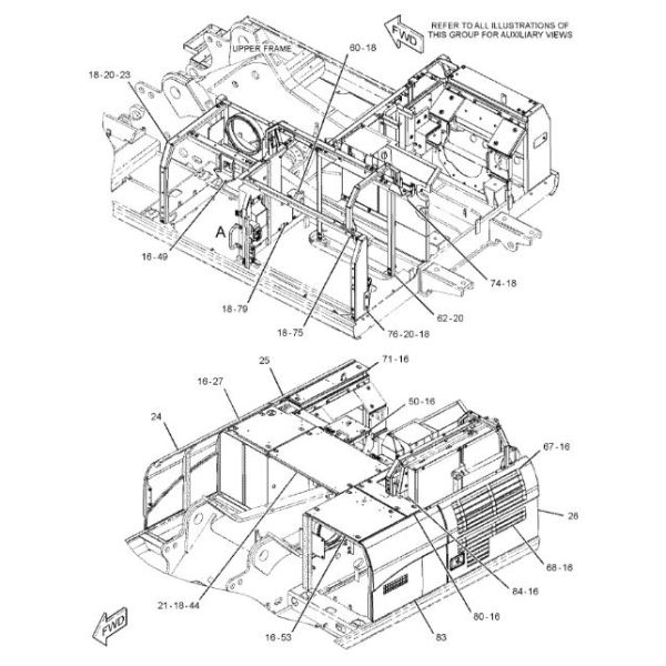 289-6895 2896895 330D 336D Excavator Spare Parts Pump Door GP