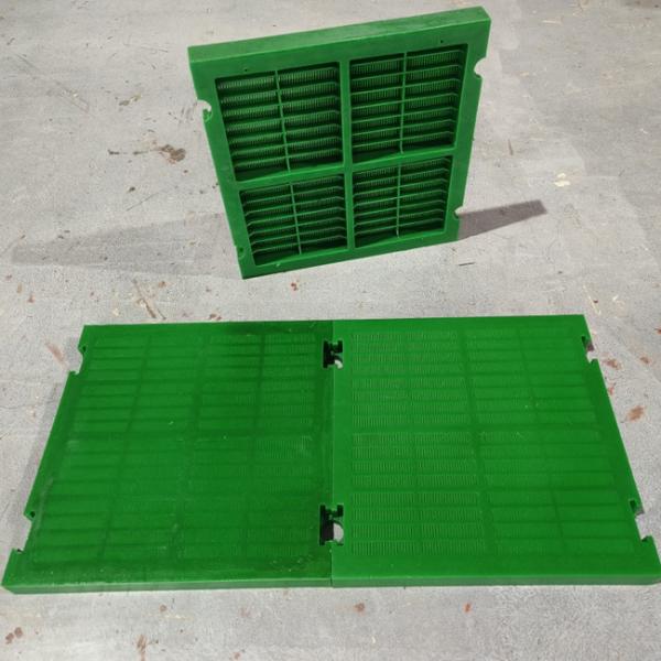 Quality Industrial Linear Vibrating Poly Screen Panels New Polyurethane Screen For Ore Dewatering And Liquid Sieving for sale