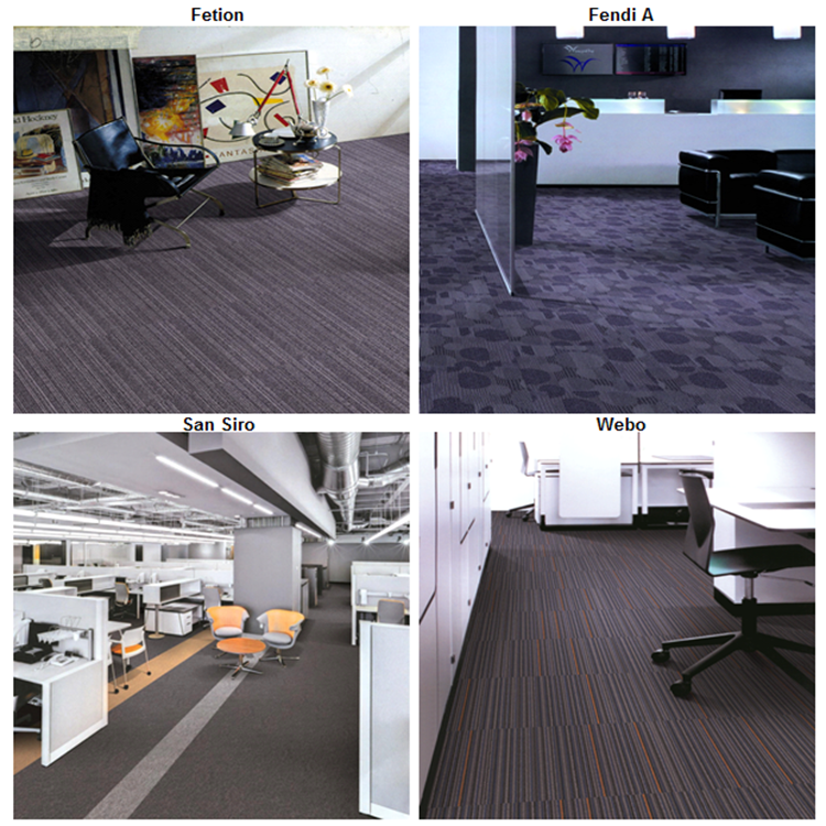 Shaggy pattern nylon modular carpet tile 50 x 50