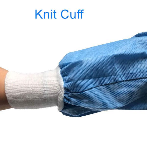 Knitt Cuff Disposable Protective Equipment SMS Surgical Gown Standard