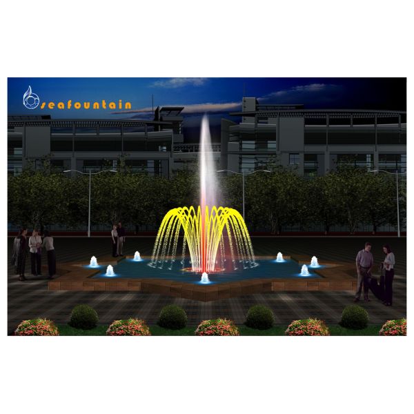 High-level outdoor music water fountain for waterscape