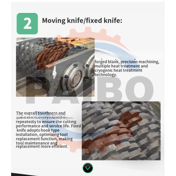 3000kg/h Max.Production Capacity Double Shaft Shredder for Waste Tires and Net Furniture