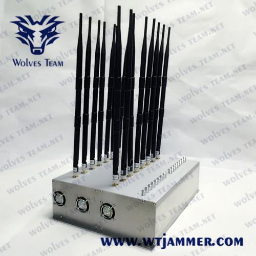 Quality 18 Antennas 18W Wifi 2.4g 5.2g 5.8g 30m Mobile Signal Blocker for sale
