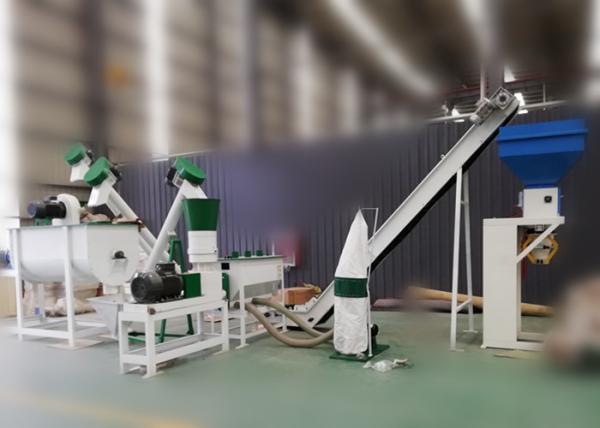 Quality 1 T/H Feed Pellet Production Line High Efficiency For Animal Poultry Livestock for sale