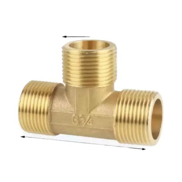 Threaded Connection Brass And Other Tees With Threaded Connection Teeth Inner And Outer Wires To Extend Copper Tees