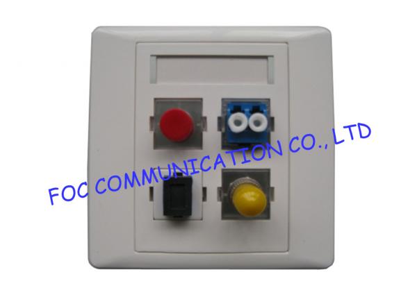 Quality Fiber Optic Termination Box 4 Port Wall Plate Outlet FC SC LC ST Adapters for sale