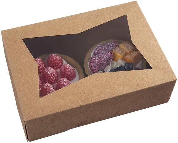 Quality Clear Lid Cookie Auto Popup Bakery Kraft Cardboard Box for sale