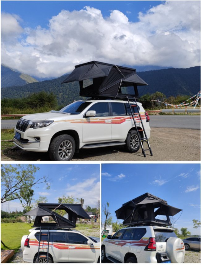 Overland 4X4 RTT Z Rooftop Tent With 320G Polyester Cotton 2.3m Telescopic Ladder