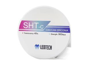 SHT-C 45% Translucency Zirconia Block 900MPa Strength & 1300HV Hardness Full Contour Crown