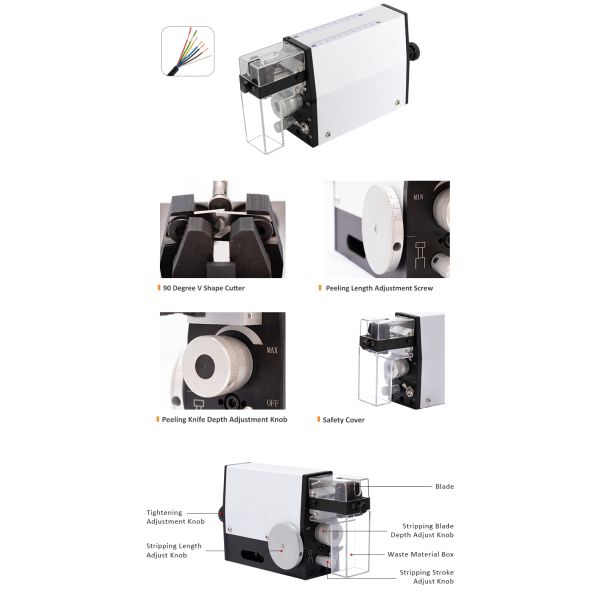 CX-GM001 Jacket Peeling Core Wire Stripping Machine Semi Automatic Sheathed Cable
