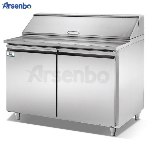 Quality 420L 210W Pizza Prep Refrigerator Makeline Table Stainless Steel for sale