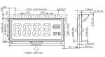 Rotating Speed Instrument VA LCD Display RoHS Segment Negative LCD Display