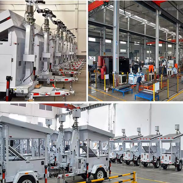 Zero Emissions Solar Mobile Tower Light Emergency Response Scenes Solar Light Tower Manufacturer