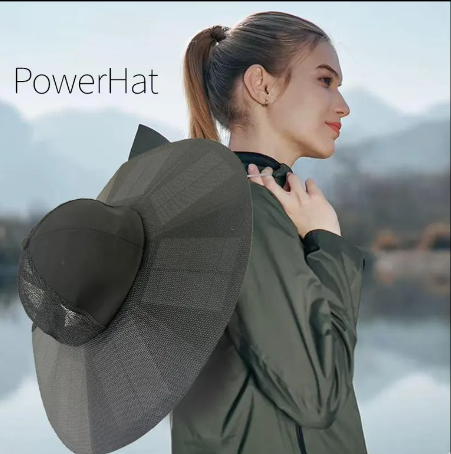 Foldable Portable Rechargeable Solar Charging Cap Camping