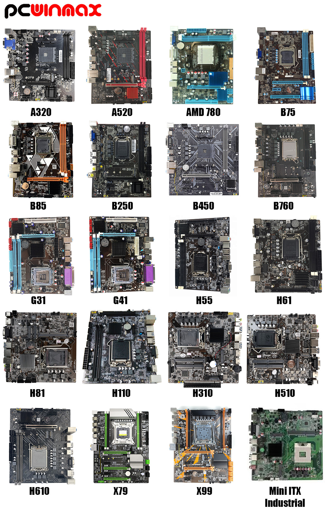 PCWINMAX H610 DDR4 Motherboard LGA 1700 DDR5 PCIe 4 SATA 6Gb/s M.2 Slot Micro ATX Mainboard Support 12th 13th 14th CPU
