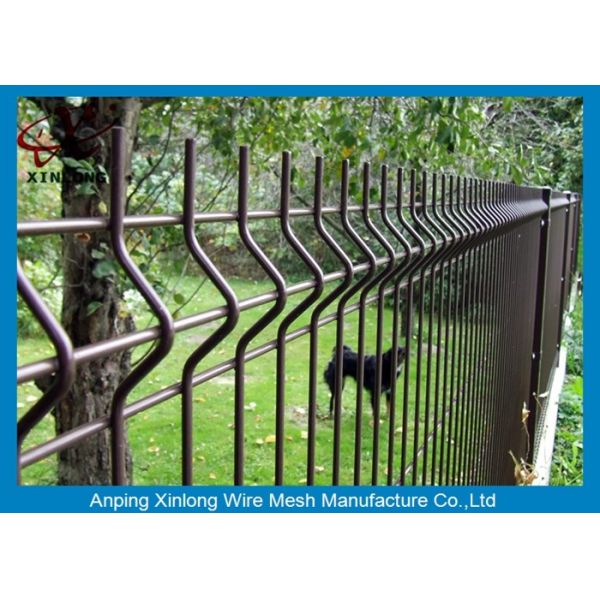Galvanized PVC Coated 3 Bends Welded Wire Garden Fence / Welded Wire Fence