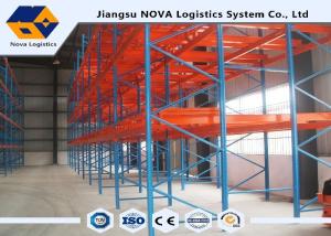 Buy cheap High Densities Push Back Pallet Racking Storage With Three / Four Deep Systems product