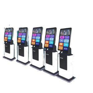 China Lobby Touch Screen Kiosk Machine Fingerprint Passport Scanner Terminal on sale