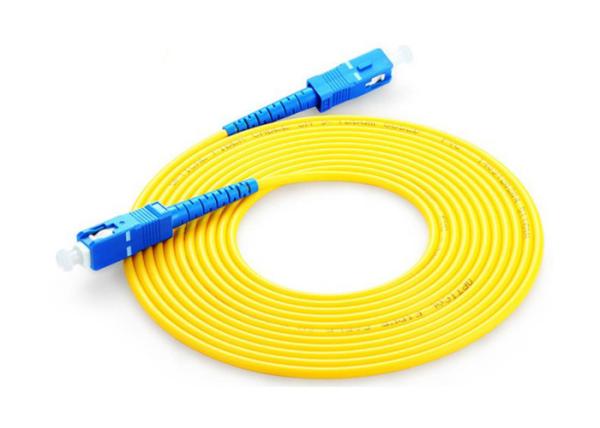 Quality SC APC  Optical Fiber Patch Cord, single mode fiber optic patch cord for sale