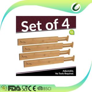 China removable bamboo wood drawer organizer drawer dividers on sale