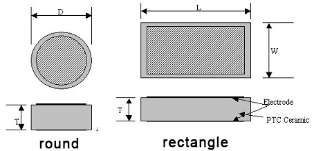 3.7V-265V NTC PTC Thermistors Positive Temperature Coefficient Resistor For Heating