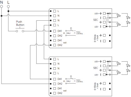 90W constant voltage 12V DALI DT8 dimmable driver for led strip lights