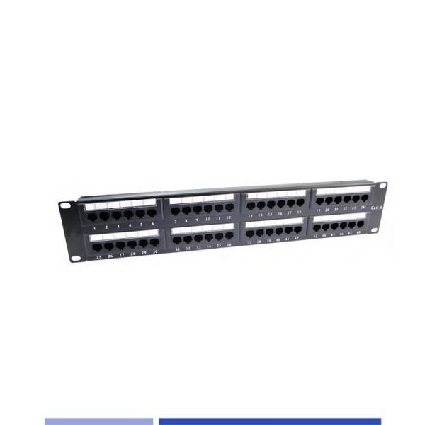 Quality Cat6 48 Port Unshielded Patch Panel 2U 19" Rack Mount For Cabling System for sale