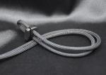 Grey Matte OEM Metal Buckle Elastic Drawstring Cord For Sweatpants