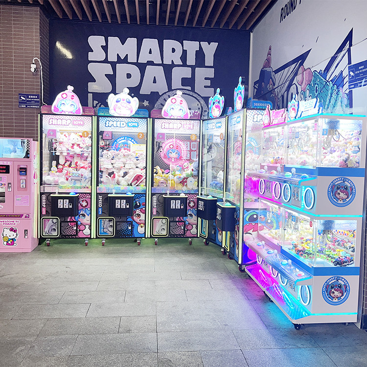 Smaller Size 2 Players Crane Plush Machine Mini Claw Doll Machine Crane Claw Machine Kits For Sales