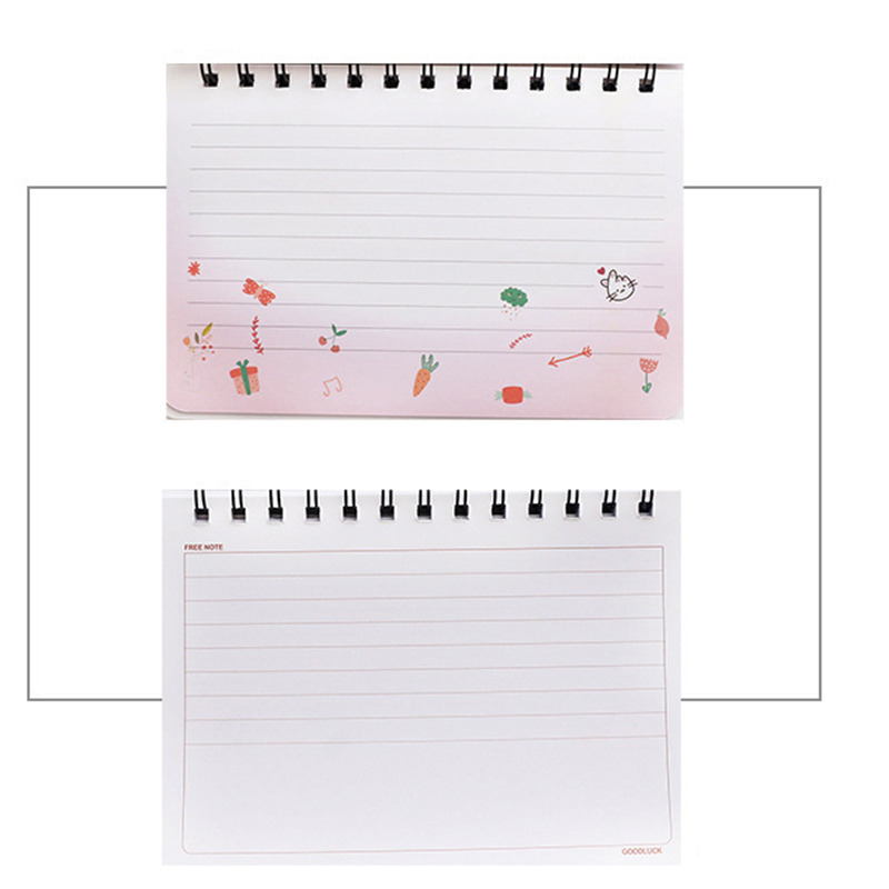 Cartoon Diary Journal Notebook , 8cmx10.5cm Spiral Bound Plain Notebook
