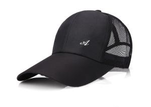 China Simple Style Plain Black Trucker Hat , Breathable Blank Trucker Hats Not Deformation on sale