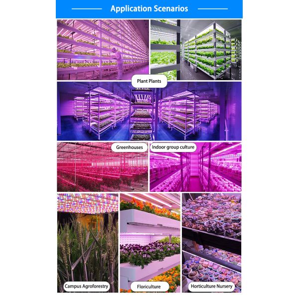 4Ft 18W Commercial LED Grow Lights Tubes G13 Base Aluminum Substrate