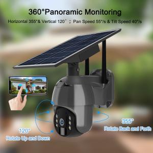 Wireless 1080P Solar CCTV Camera SD Card Cloud Storage PIR Human Detection 2MP