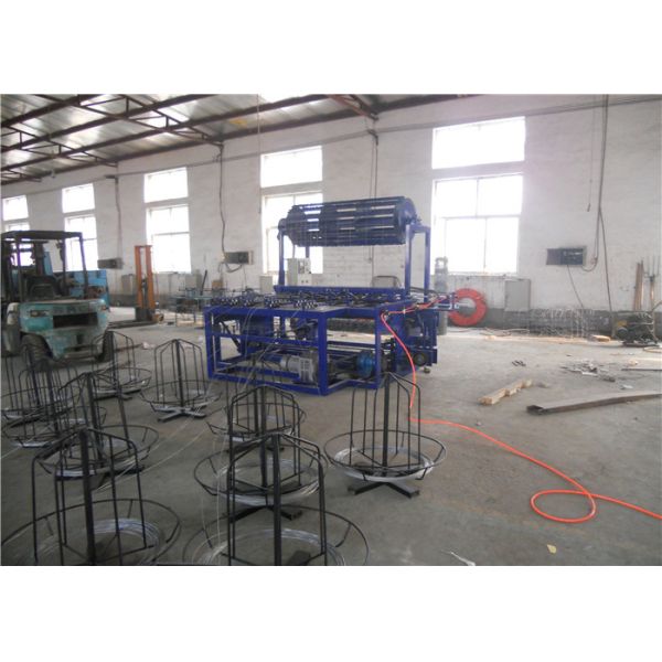 4kw Motor Blue Color Grassland Fence Machine Steel Structure Automatic