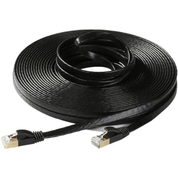 Quality Gold Plated 50ft 8P8C Rj45 Shielded Cat 7 Ethernet Cable For Router Switch for sale