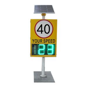 Buy cheap Road Warning LED Solar Radar Speed Sign with Pixel Pitch 188 3 Digitals and Solar Power product