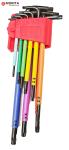 Screwdriver and socket set Multi Colour Torx End Allen Key 9 Pce CR-V Steel T10