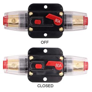 Buy cheap Switchable Automotive Circuit Breakers IP67 Manual Reset Switch 80A Circuit Breaker product