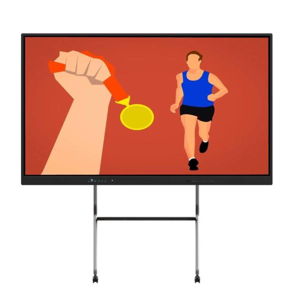 Quality Interactive Touch Screen Monitor 98 Inch Smart TV With Android Windows OS Webcam Mic Internet For Meeting Room Teaching for sale