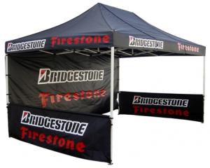 Ez Up Outdoor Exhibition Tents CMYK Heat Transfer Printing With Sides