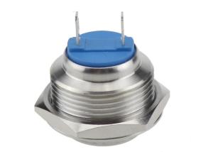 China 36VDC  16mm Weatherproof  Brass Momentary Push Button Switch on sale
