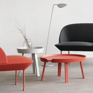 Small Side Round Metal Coffee Table Muuto Around Solid Wood  Table Concise Design
