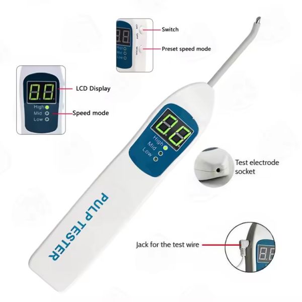 Dental Root Canal Instrument Plastic Dental Electric Pulp Tester 3 Working Mode Tooth State Tester