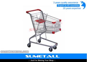 Steel 4 Wheels Small Grocery Shopping Carts For Supermarket 3 Years Warranty