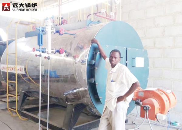 Quality Low Consumption Fuel Gas Fired Steam Boiler 1000Kg Running , Small Gas Boiler for sale