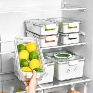 China Fresh Container Stackable Storage Box for Refrigerator Vegetable Fruit Storage Container Organizer Bins on sale
