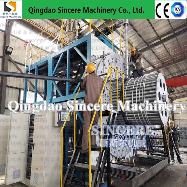 Customized HDPE Winding Spiral Pipe Extrusion Line Plant For Construction Site